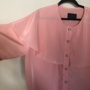 Vintage Pink Oversized Blouse
